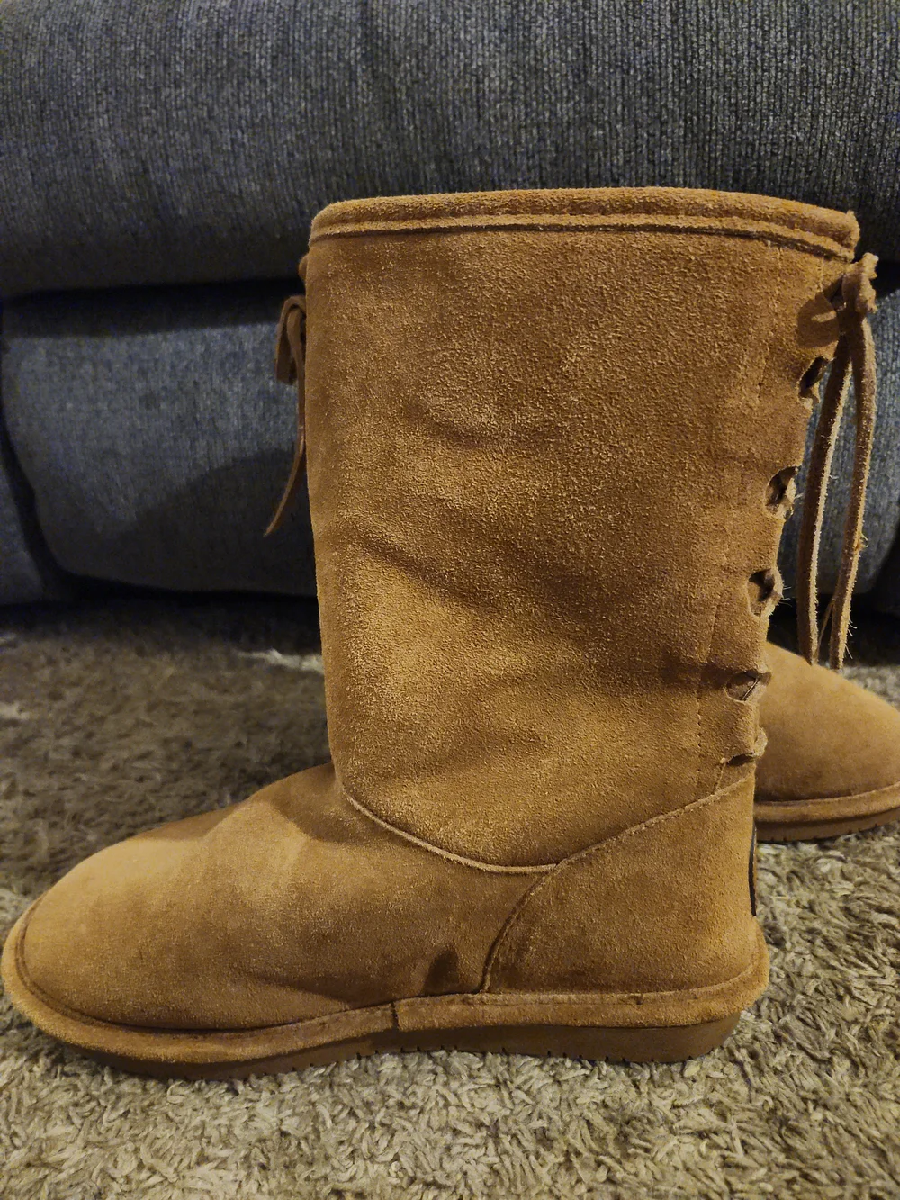 BearPaw 2408W Phyllis II Chestnut Suede Lace-Up Winter Boots